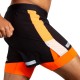 BROOKS Run Visible 5 2in1 Short 2.0 -Black/Ecru/Fluoro Flash