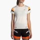 BROOKS Run Visible Short Sleeve 2.0 donna- Ecru/Fluoro Flash/Black