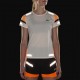 BROOKS Run Visible Short Sleeve 2.0 donna- Ecru/Fluoro Flash/Black