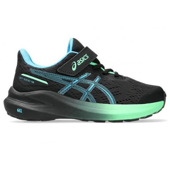 ASICS GT 1000 13 PS-BLACK/DIGITAL AQUA