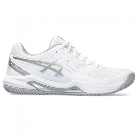 ASICS Gel Dedicate 8 Padel donna-White/Pure Silver