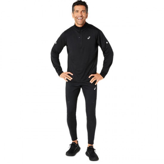 ASICS ROAD WINTER 1/2 ZIP MID LAYER-Performance Black