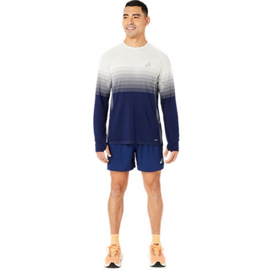 ASICS SEAMLESS LS TOP-Birch/Blue Expanse