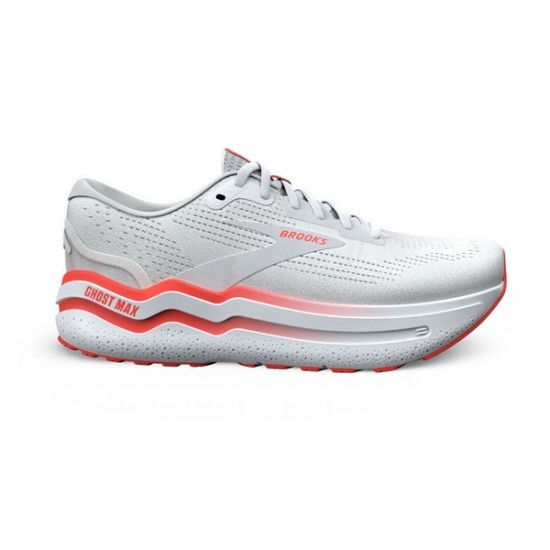 BROOKS GHOST MAX 2 donna-White/Hot Coral