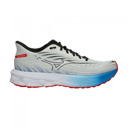 MIZUNO WAVE SKYRISE 6-Nimbus Cloud/Black/Blue Pace