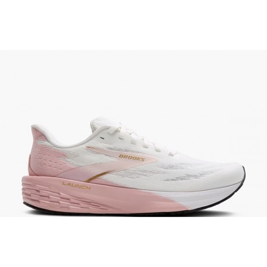 BROOKS LAUNCH 11 donna-White/Gold/Pink